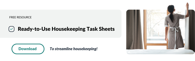 Housekeeping banner infographic roomraccoon
