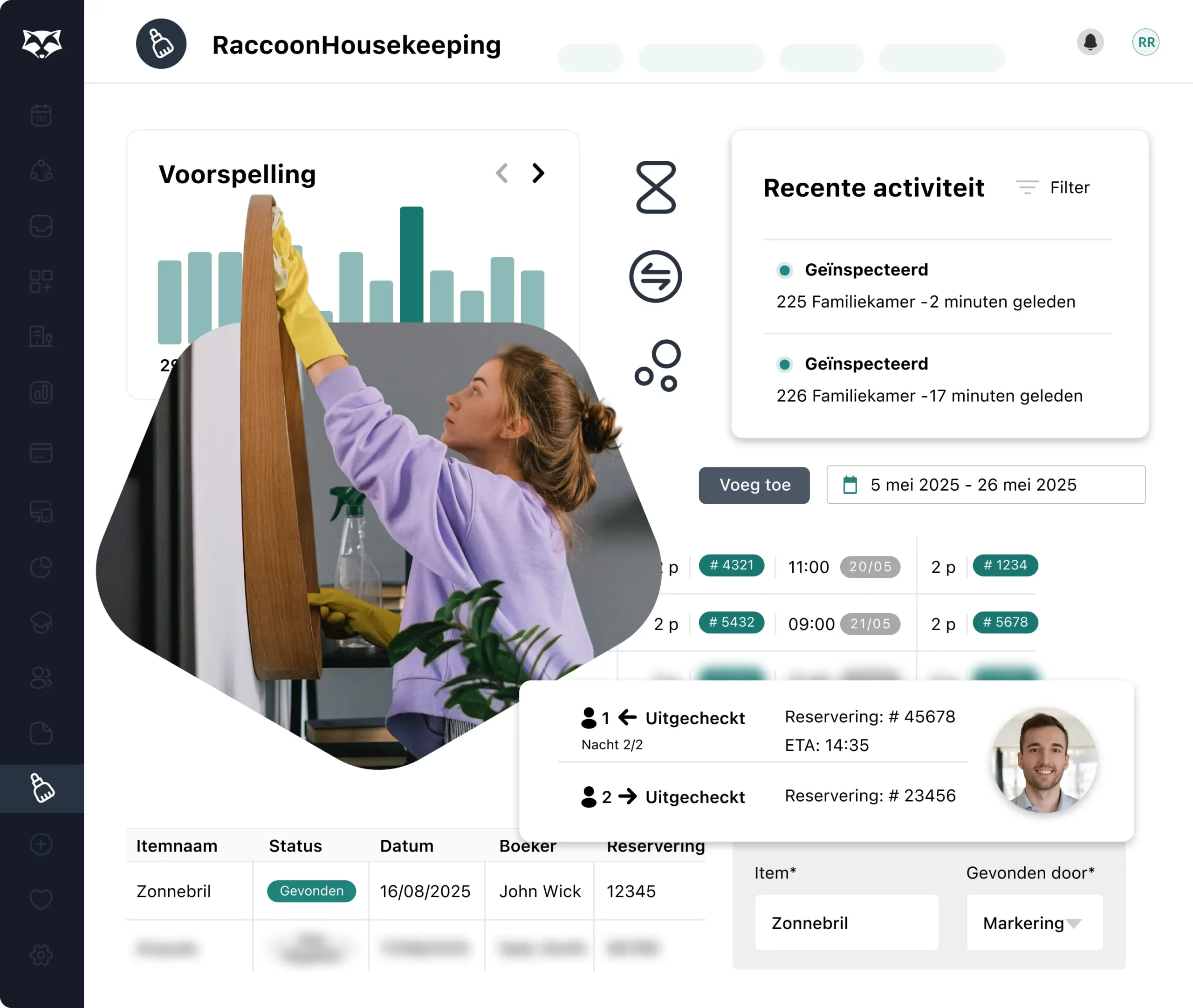 Housekeeping Software van RoomRaccoon voor Hotelkamers en Schoonmaakplanning